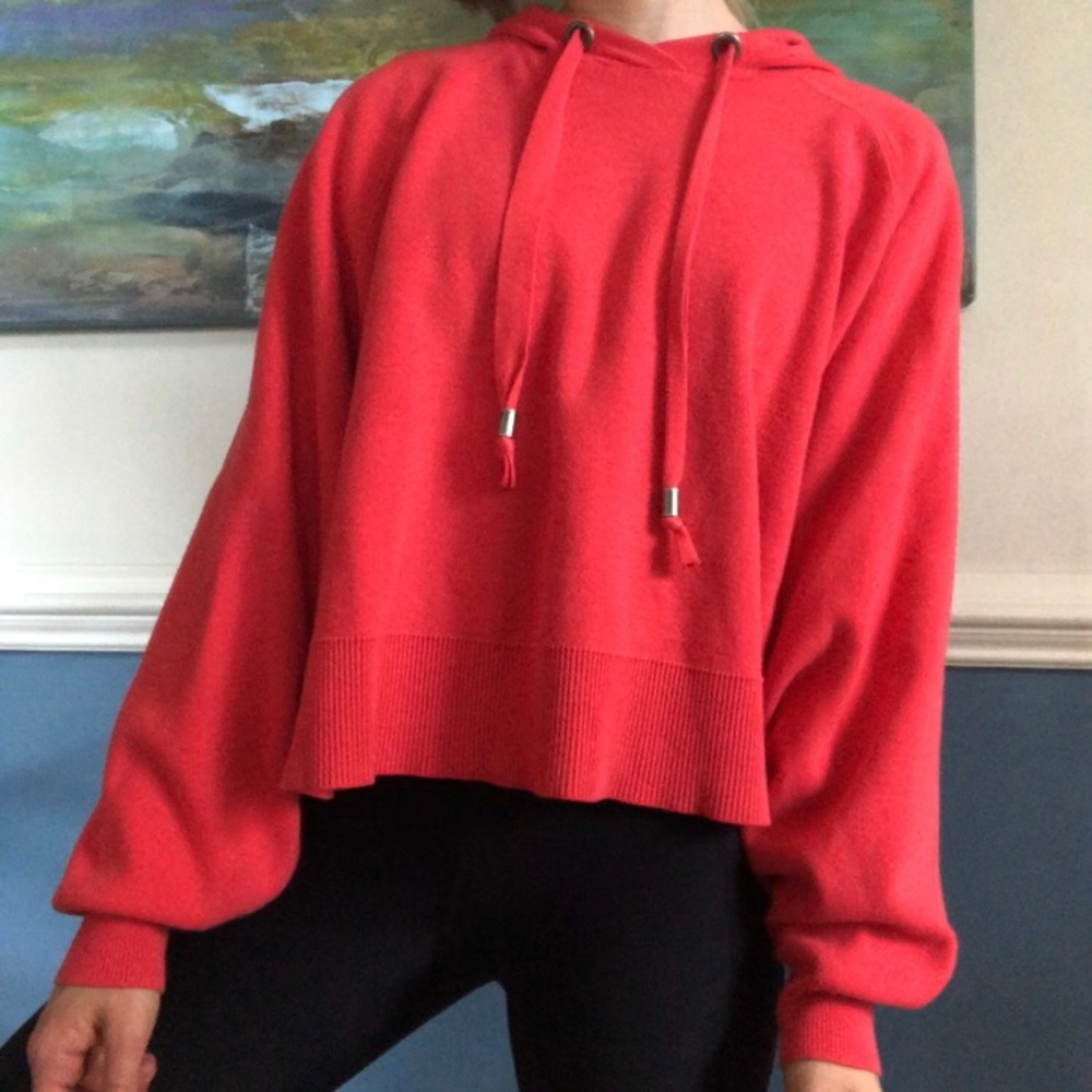 Cropped Red Sweatshirt